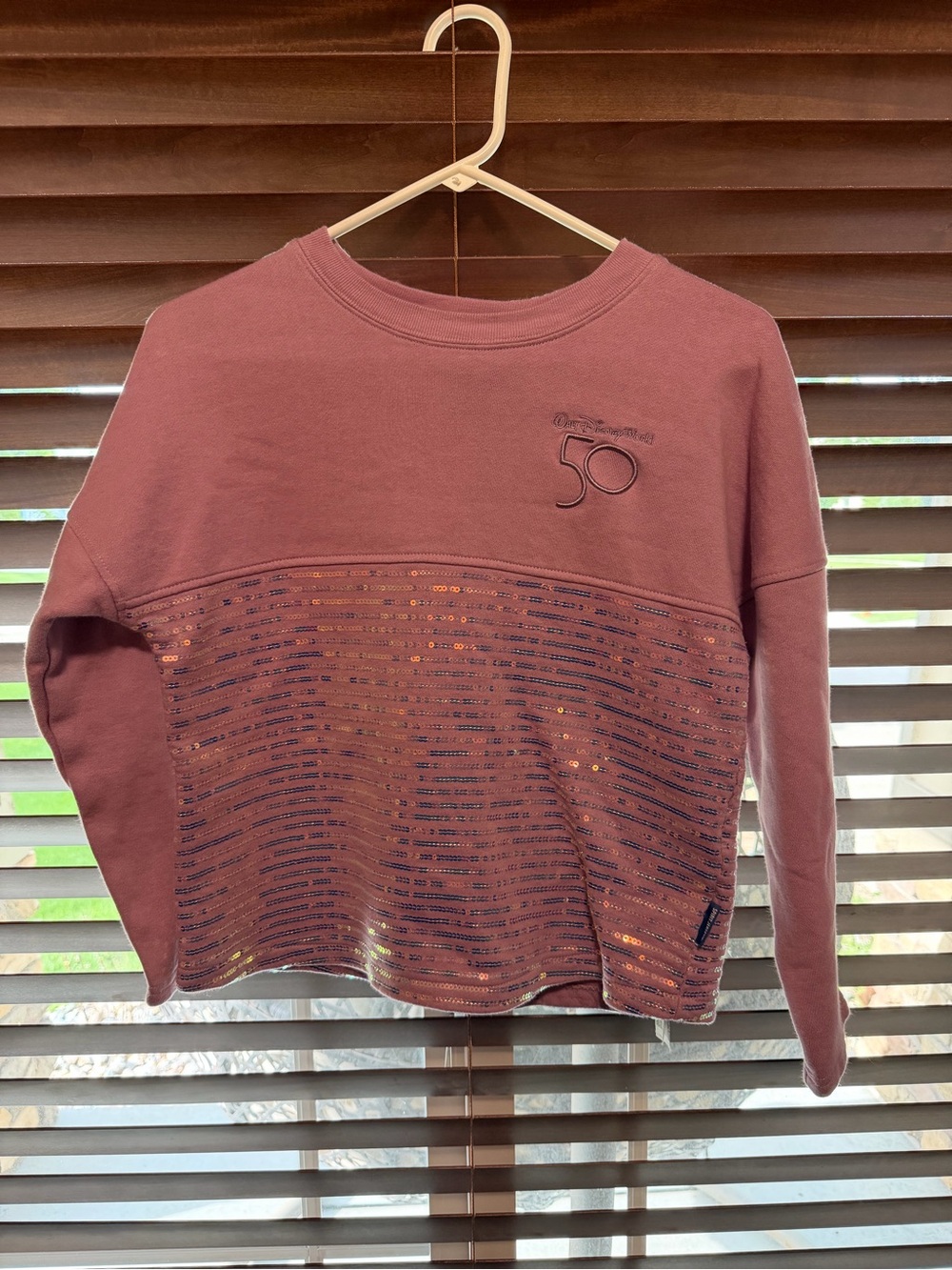 Walt Disney World 50th Anniversary Sequined Spirit Jersey Youth Size XL